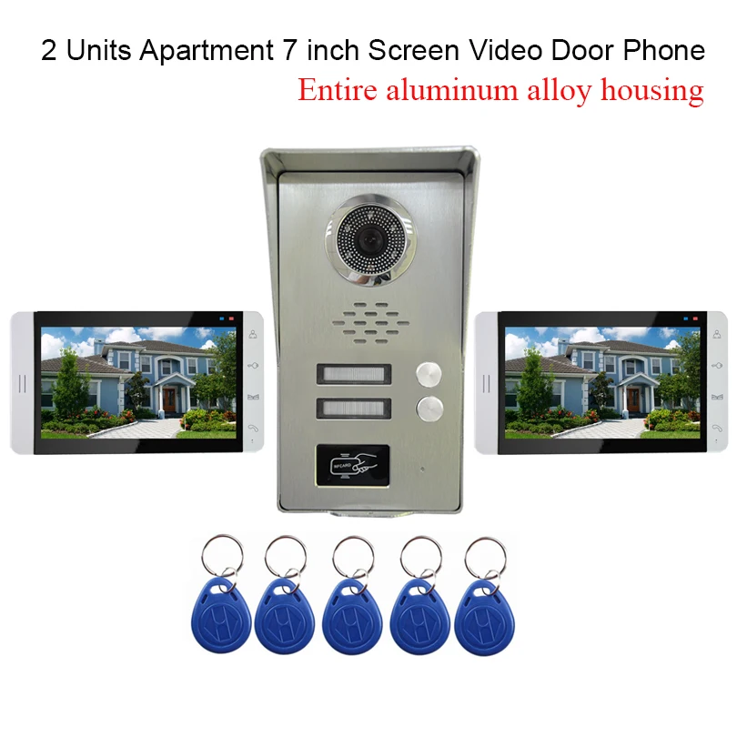 2 единицы система внутренней связи видео домофон все камеры из алюминиевого