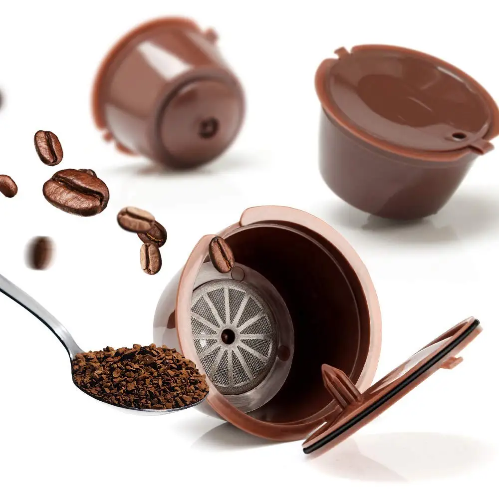 3 шт./компл. чашка-фильтр для кофейных капсул Dolce Gusto многоразовая с крышками