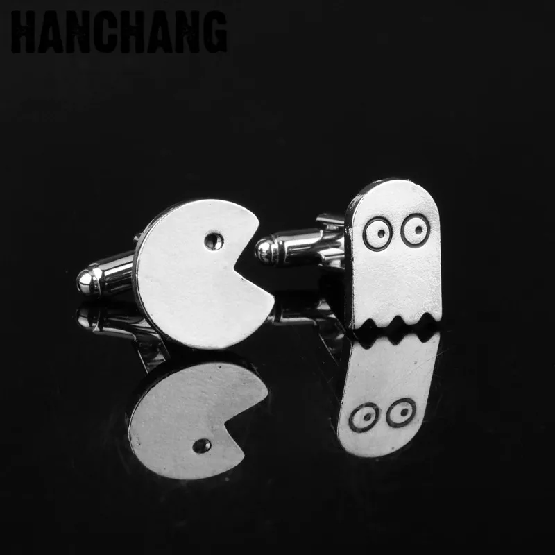 Мужские Запонки Для Манжет Pacman металлические запонки для рубашки высокого