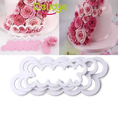 Форма для цветов инструмент выпечки тортов с мастикой 3D резак роз инструменты