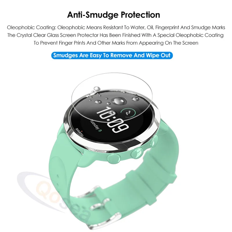 Qosea закаленное Стекло для Suunto 3 Фитнес Экран протектор 9 H ультра тонкий прозрачный