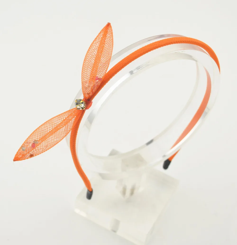 Однотонные детские повязки для волос на голову с кроличьими ушками Детские