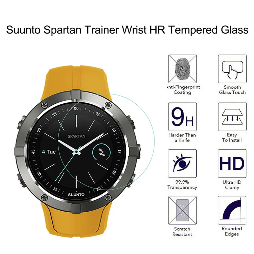 Защита экрана для Suunto Spartan Trainer HR 9H закаленное стекло с защитой от царапин