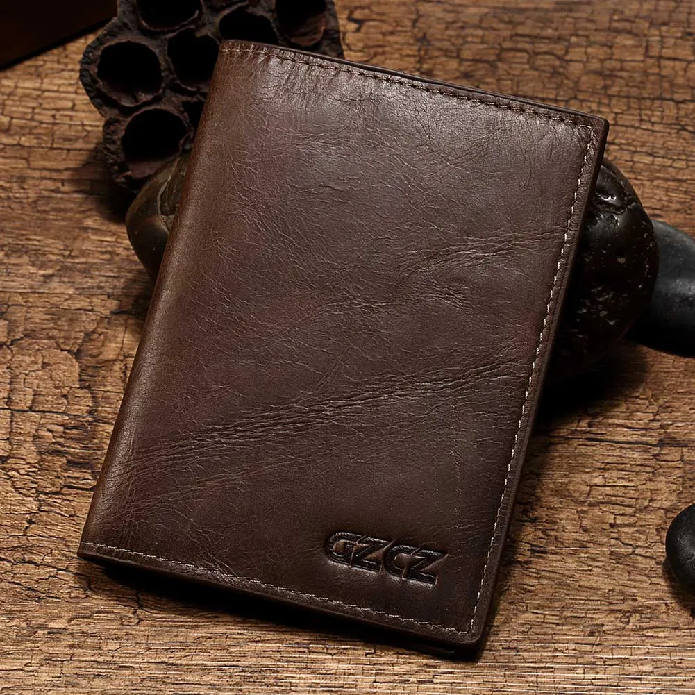 100% натуральная кожа человека бумажник Роскошный кошелек мужской сумки из