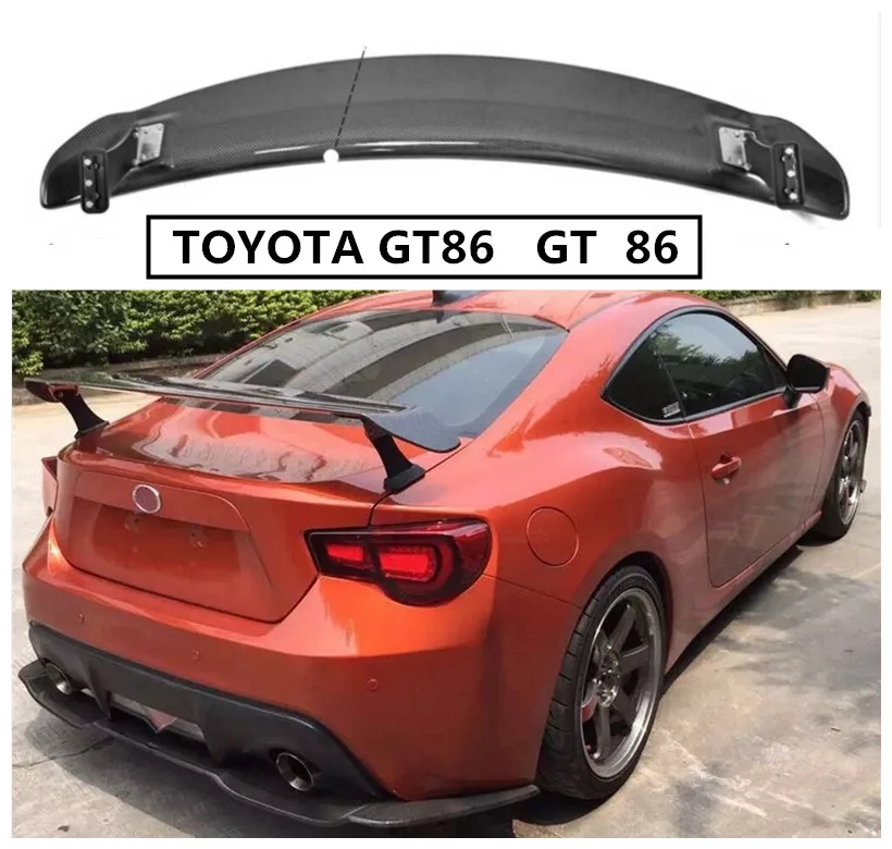 Спойлер из углеродного волокна для TOYOTA GT86 GT 86 2012- крыло Спойлеры Высокое качество Аксессуары для модификации автомобиля