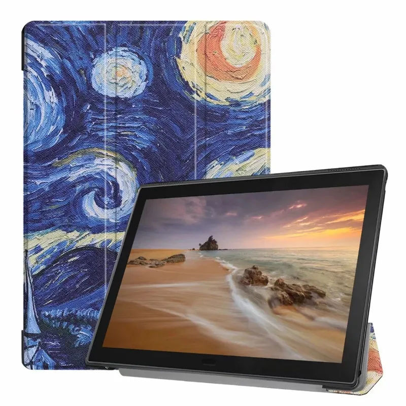 Starry sky Чехол для lenovo Tab E10 TB-X104F 10," из искусственной кожи, умный чехол-подставка для lenovo Tab E 10X104, защитный чехол для планшета+ ручка - Цвет: Starry sky
