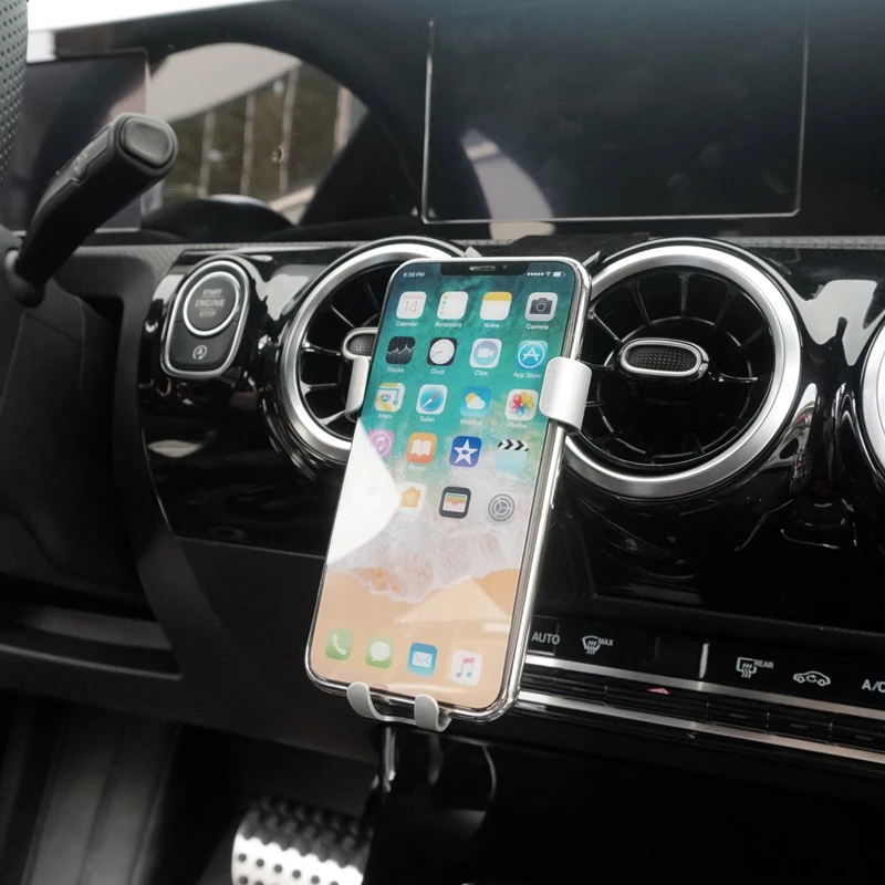 

For Mercedes-Benz A Class W177 V177 2019 2020 2021 Car Console Air Vent Mount Smartphone Holder Stand Mobile Phone Stable Cradle