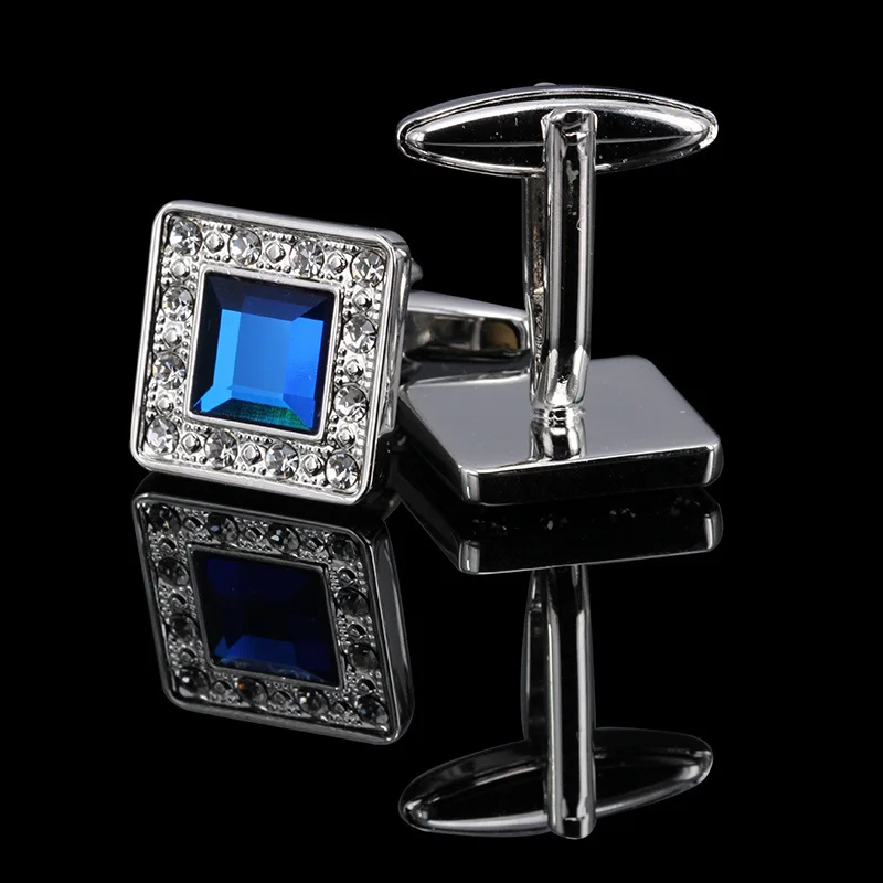 MMS горячая Распродажа брендовые новые модные Редкие изысканные запонки синие