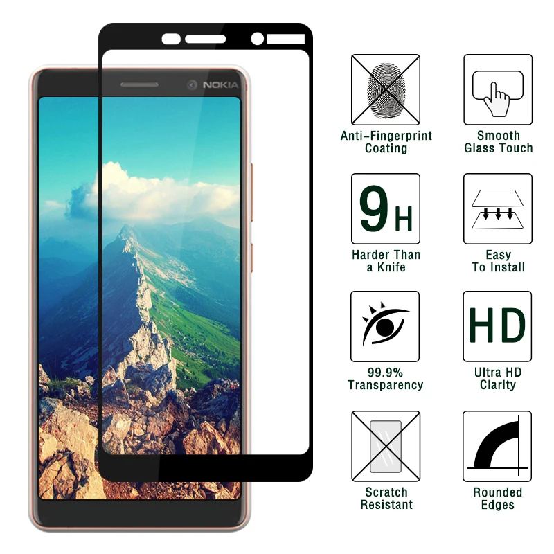 Для Nokia 7 Plus закаленное стекло для TA 1046 защита экрана изогнутая полная Защитная