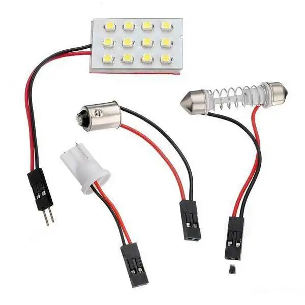 Callahaner 12 LED SMD Panel Interior Room Dome Door Car Light Wedge Bulb | Лампы и освещение