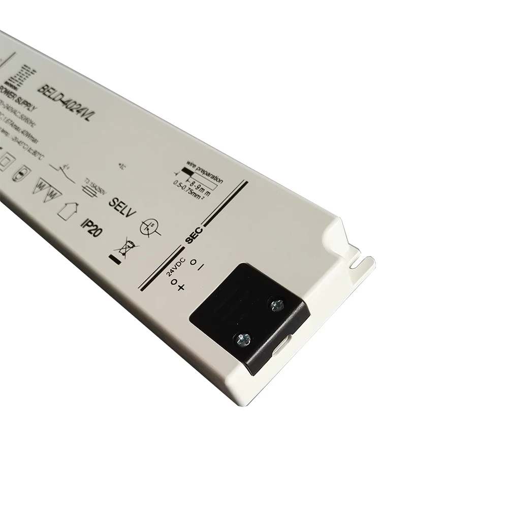 HoneyFly запатентованный супер тонкий светодиодный драйвер 40W 220v 24V постоянный Напряжение освещение Трансформатор переменного тока в постоянный Питание для Светодиодный свет