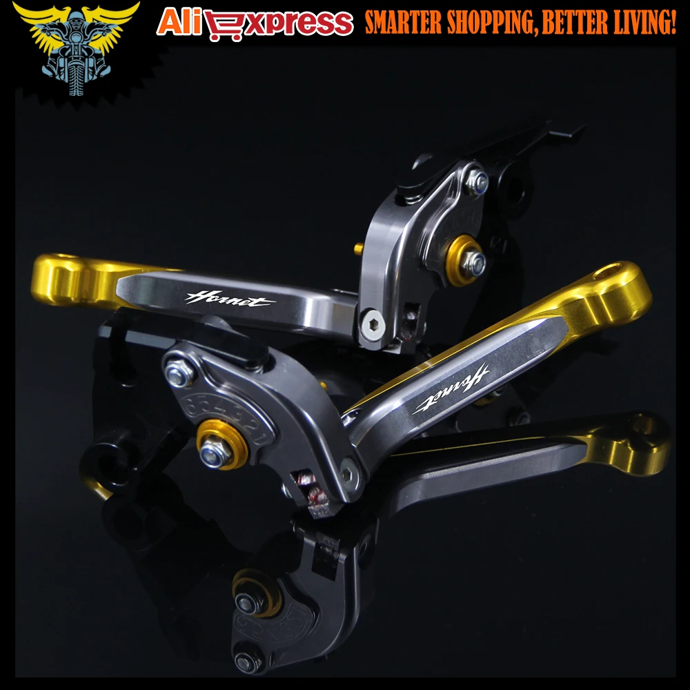 ! С логотипом CNC золотые рычаги Тормозной сцепления мотоцикла для Honda CB599/CB600 HORNET 1998