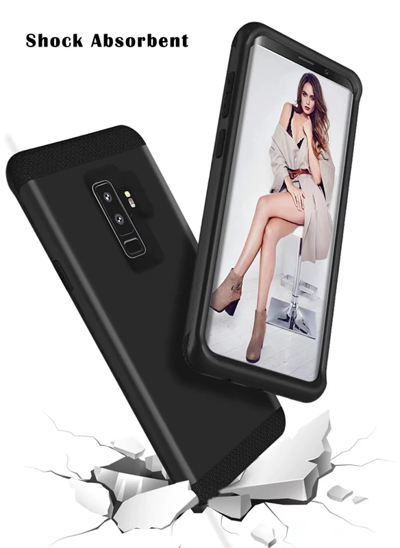 Гибридный скин для samsung Galaxy S9 чехол плюс Чехол Жесткий Пластик + Мягкий ТПУ