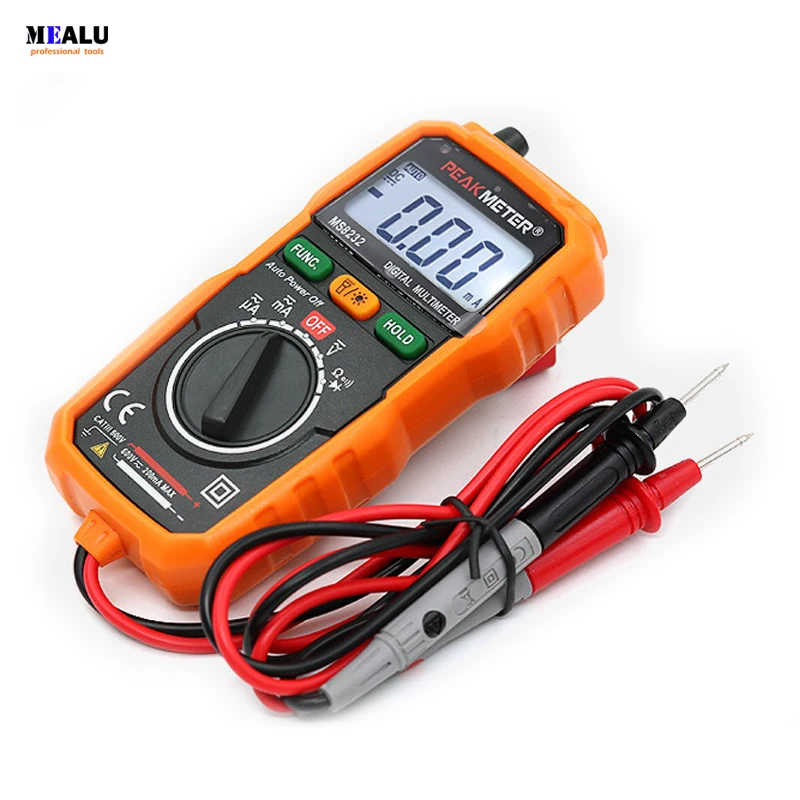 

Ms8232 Mini Portable Auto Range Data Hold Spotlight Backlight Power Off Digital Multimeter Tester Digital Multimeter