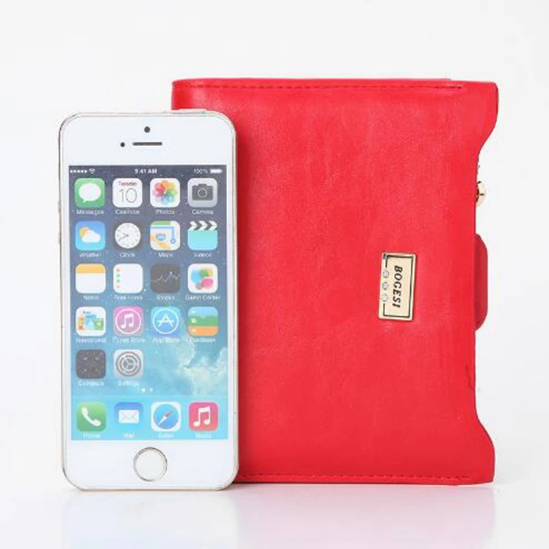 BOGESI нового модного бренда на молнии пу кожаная монета держатель для карт