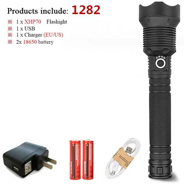 F Yunmai 50000 люмен Xlamp Xhp70.2 самый мощный фонарик Usb Zoom СВЕТОДИОДНЫЙ Фонарь Xhp70 Xhp50 18650 перезаряжаемый аккумулятор для охоты - Испускаемый цвет: F