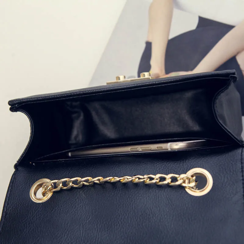 Moeluohouse граффити сердце девушка для женщин плеча Crossbody Box сумка цепи Hasp клапаном