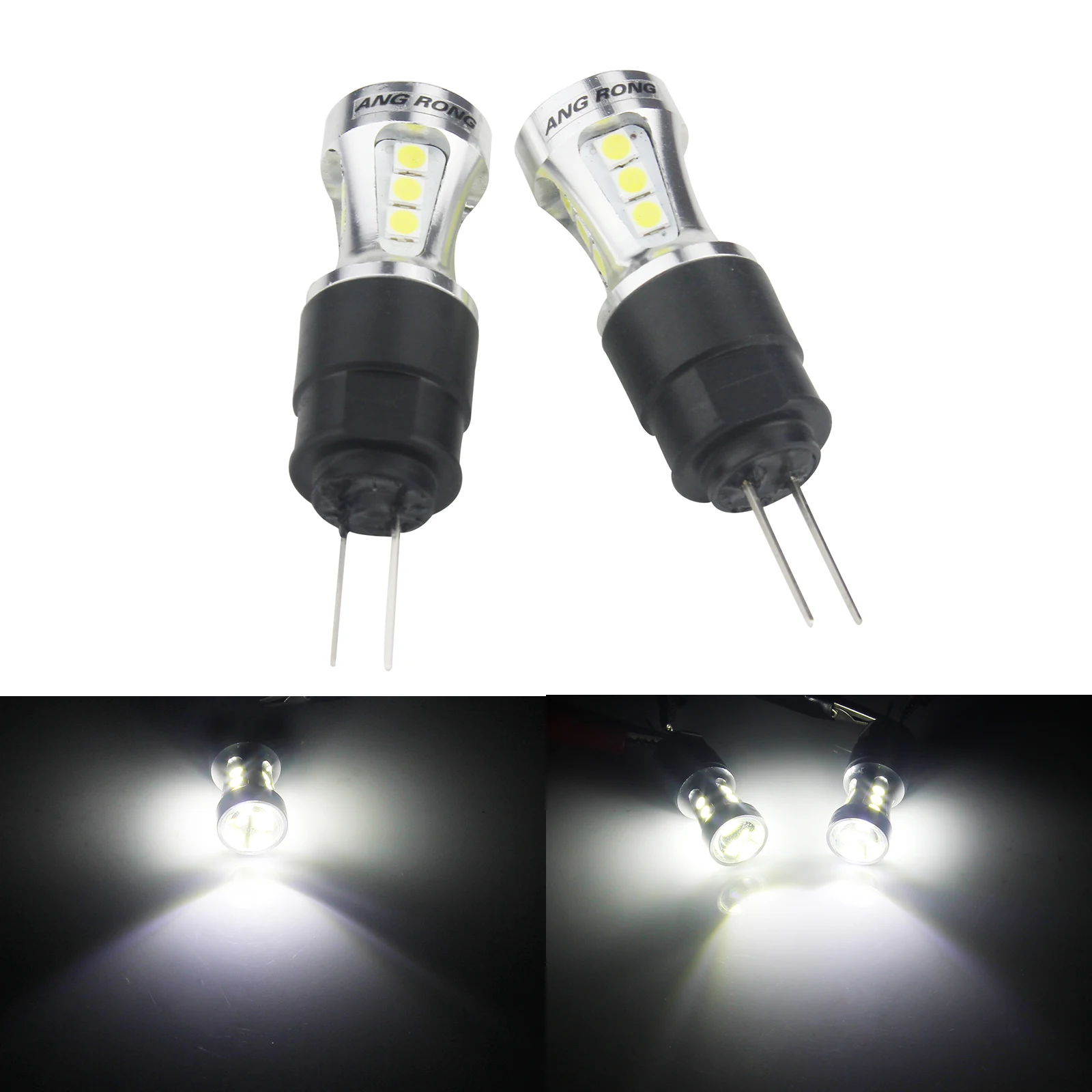 ANGRONG 2x HP24W G4 лампочка 18 SMD СВЕТОДИОДНЫЙ Автомобильный Дневной свет лампы DRL для Citron C5 для peugeot 3008 5008