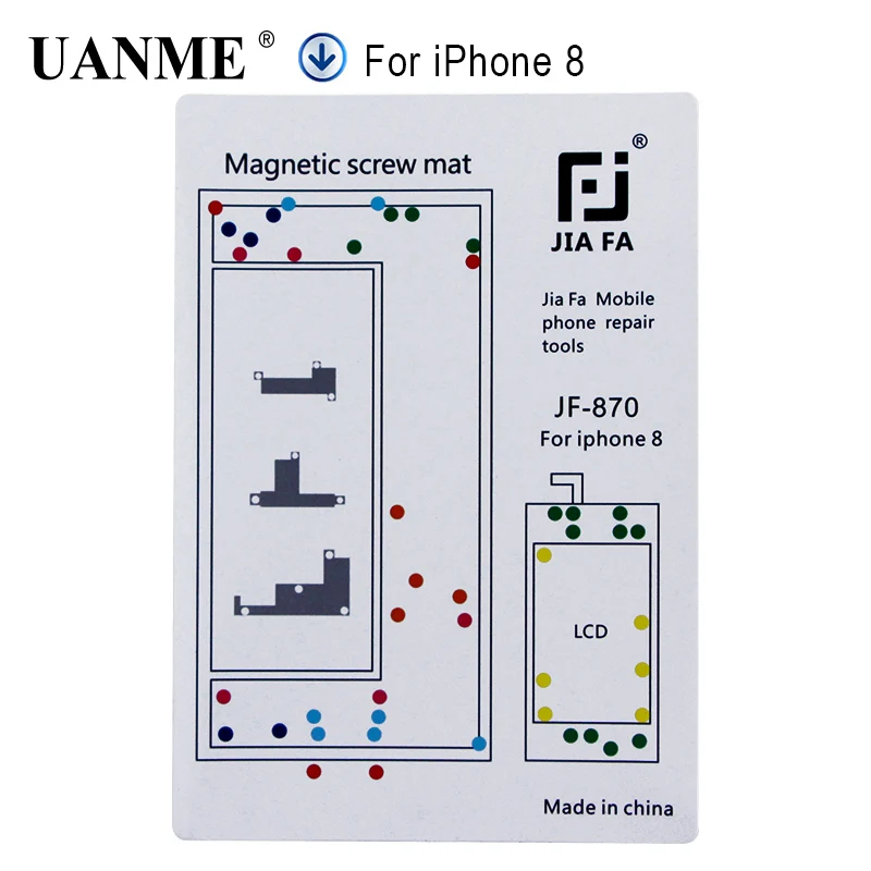 UANME Профессиональный Магнитный винт коврик для Iphone 4 4s 5 5S 6 6plus 6s Plus 7 8 X Руководство