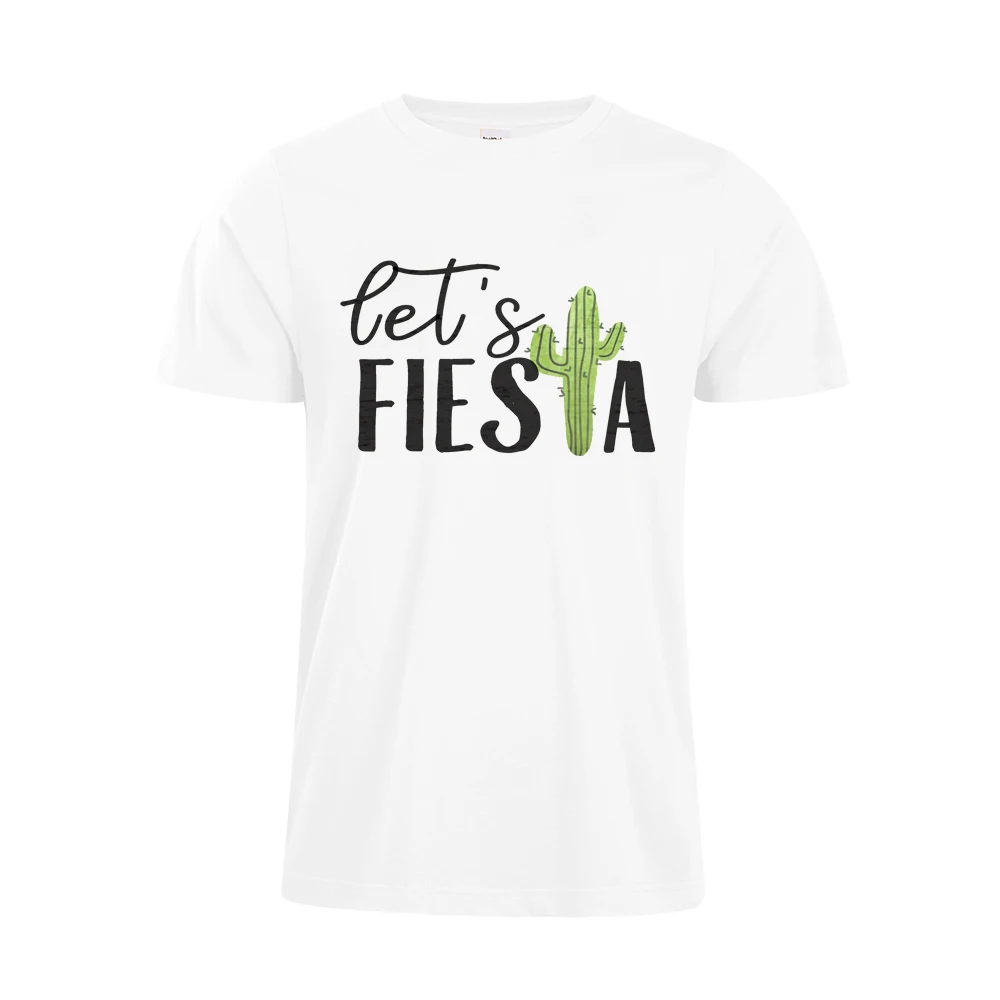 Футболка с надписью Lets Fiesta футболка дизайном кактус праздничная Tequila Drinko