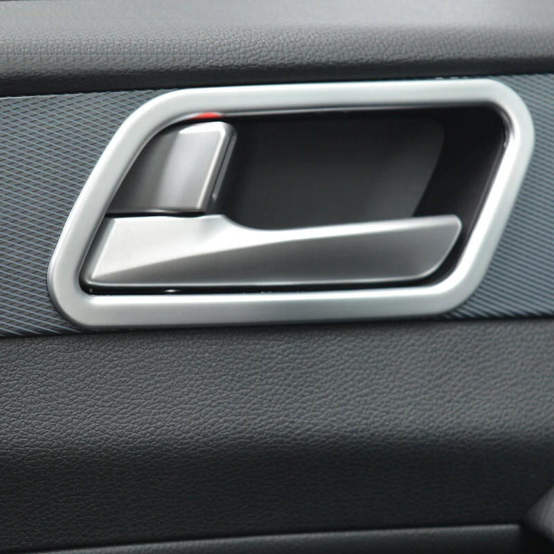 Для hyundai NiNth sonata ABS матовая внутренняя дверная ручка, крышка чаши, ободок, отделка, молдинг, рамка для отделки, 4 шт