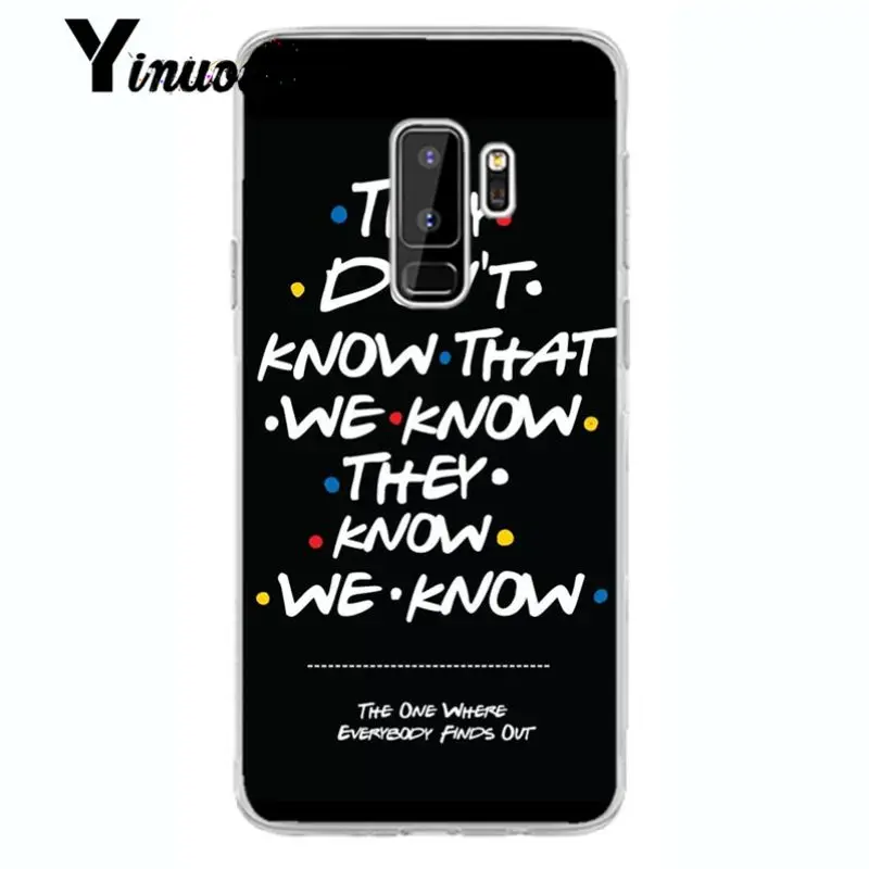 Yinuoda смешной друзья ТВ клиент высокое качество чехол для телефона samsung galaxy S9 plus S7