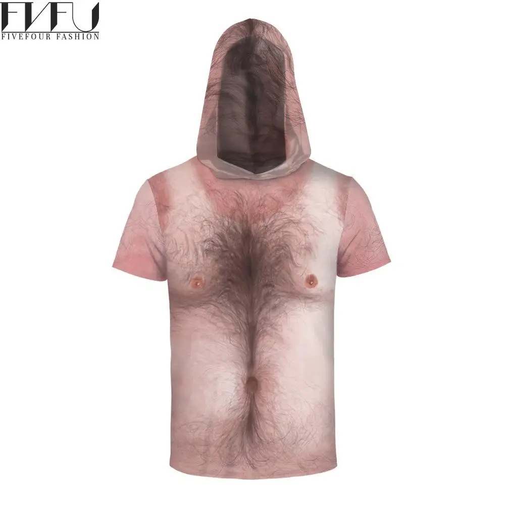 2017 Новая мода футболка Для мужчин 3D Футболка мышцы печатных лето с капюшоном