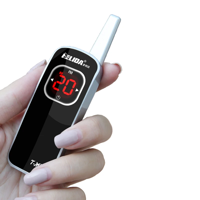 1 Piece 2018 hot selling HELIDA T-M1P uhf mini walkie talkie with FM radio two way radio for Restaurant/Hotel/School