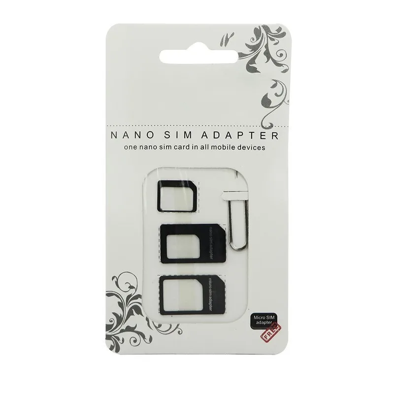 Фото Адаптер Noosy Nano Sim-карты, 100 шт., 4 в 1, адаптер Micro Sim-карт, стандартный адаптер SIM-карты для iPhone 7 №5