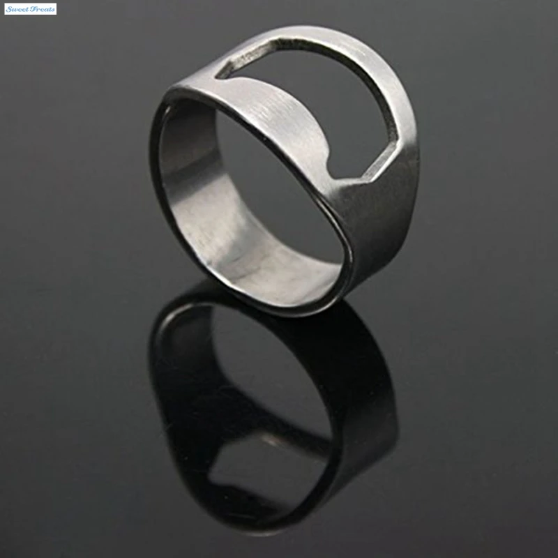 Подсластители 2 шт нержавеющая сталь палец кольцо открывалка для бутылок Бар