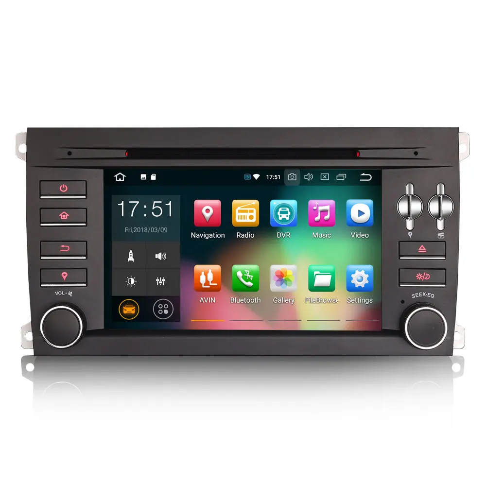 Erisin ES7897S 7 &quotAndroid 8 0 Восьмиядерный 4G RAM автомобильный DVD GPS радио DVR DAB + для Porsche