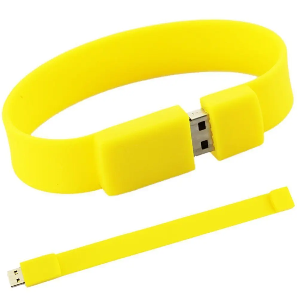 100% Подлинной Моды Силиконовый Браслет 8 ГБ 16 32 64 USB 2.0 Flash Memory Stick Pen Drive Thumb U Диск для