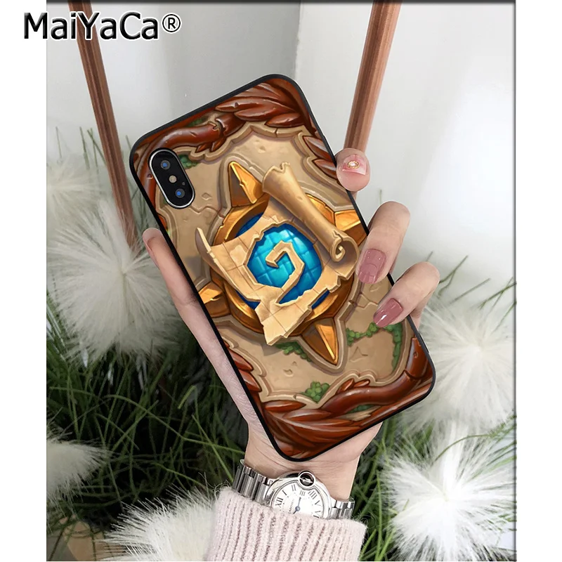 Силиконовый чехол для телефона MaiYaCa Hearthstone мягкий черный из ТПУ Apple iPhone 8 7 6 6S Plus X XS