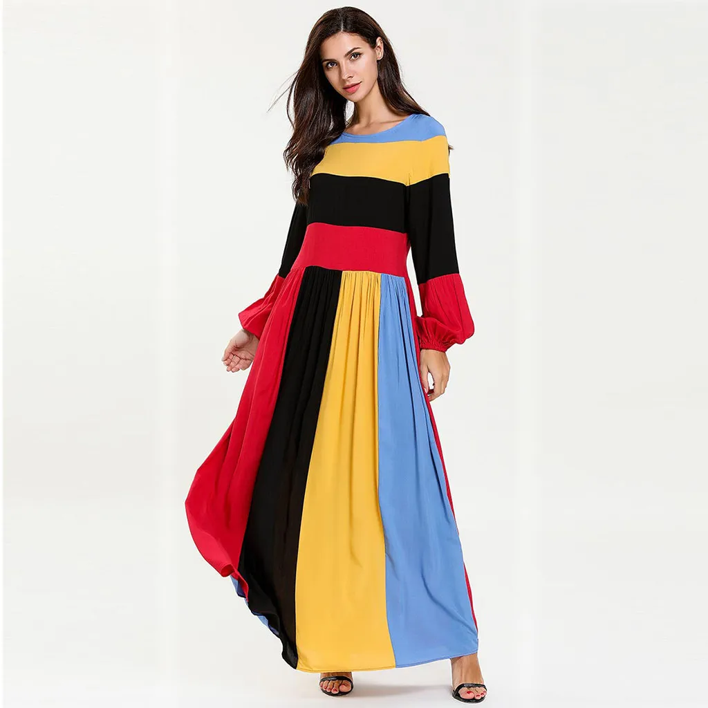 Женская мода мусульманское платье одежда женское 2019 повседневное кафтан из