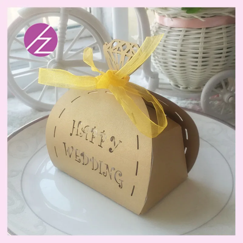 Золотой цвет Бесплатная печать 50 шт. лазерная резка с днем рождения дизайн со