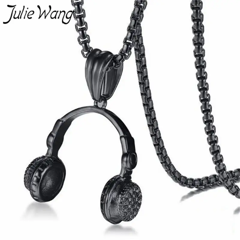 Julie Wang музыкальная версия гарнитура в стиле хип хоп ювелирные изделия мужское