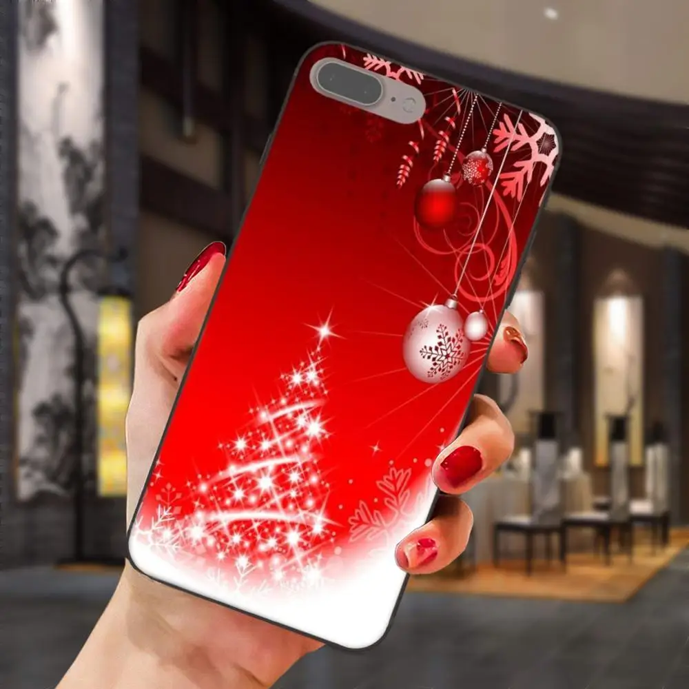 Мягкий чехол для телефона samsung Galaxy A3 A5 A6 A6s A7 A8 A9 Star Plus, черный, Рождественский, снежинка, олень, год