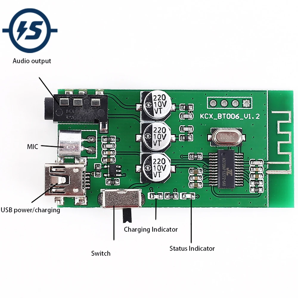 Беспроводной модуль аудиоресивера Bluetooth 4 2 стерео аудиовыход|Интегральные схемы|