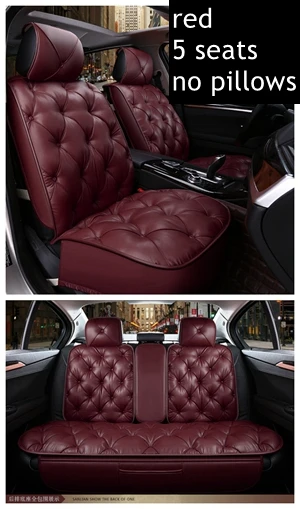 5seat red standard Автомобильные чехлы на сиденья для Audi a1, a2, a3, a4, a5, a6, a4 b8, a4 b6, a3 8 p, a6 c5, a4 b7, a6 c6, q5, q7, alfa Romeo 159 Lada granta vesta - Название цвета: 5seat red standard