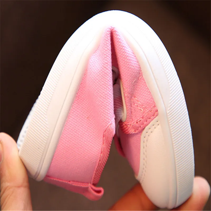 Детская обувь сезон весна-осень 2018 года парусиновая детская для девочек Белая