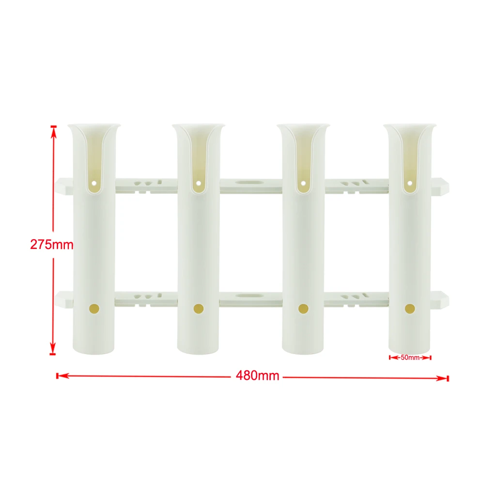 

4 Tube Fishing Rod Holder Pole Mount Bracket Rack Boat Marine Yacht Kayak