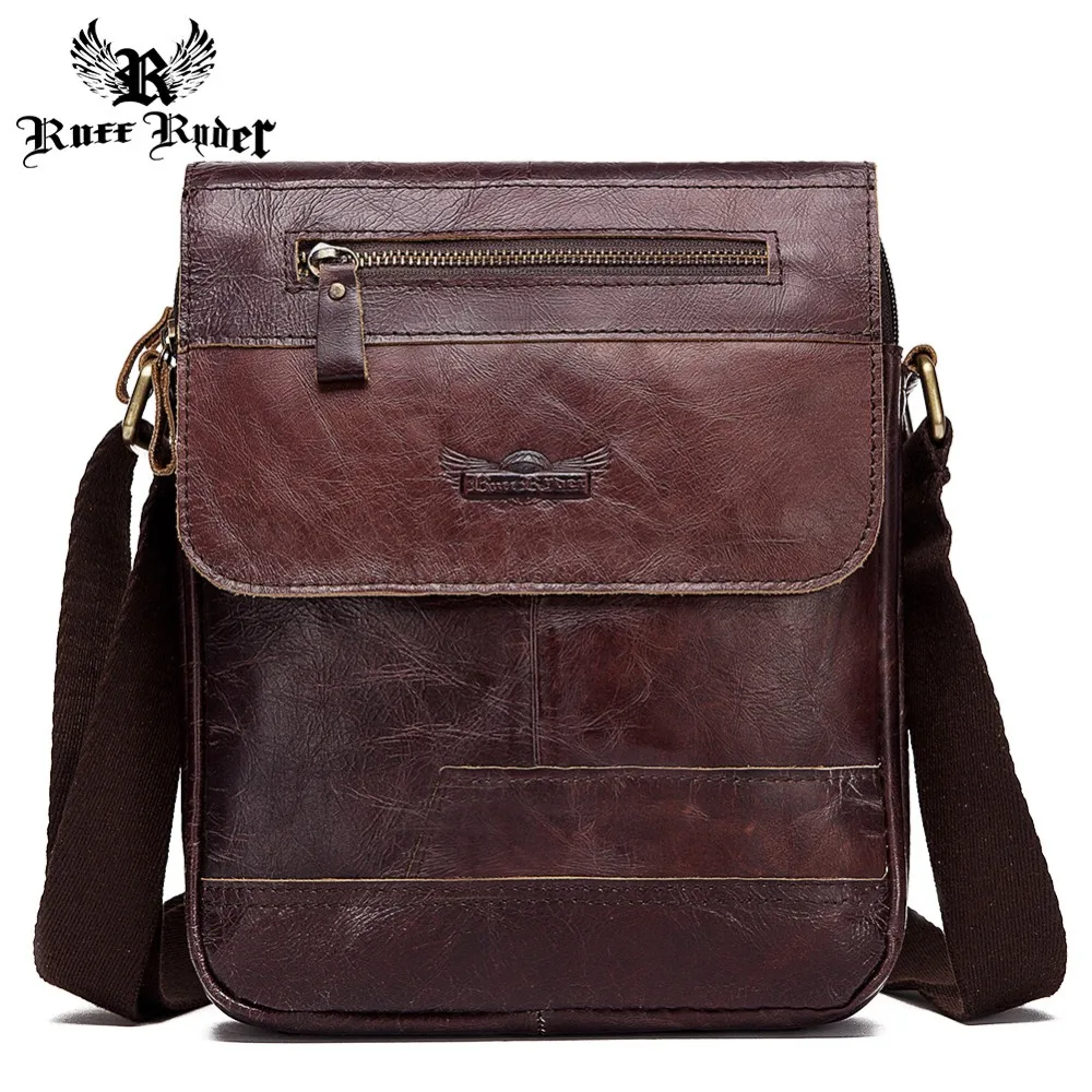 Ерш Райдер 100% из натуральной коровьей кожи Для мужчин плечо сумка модные сумки