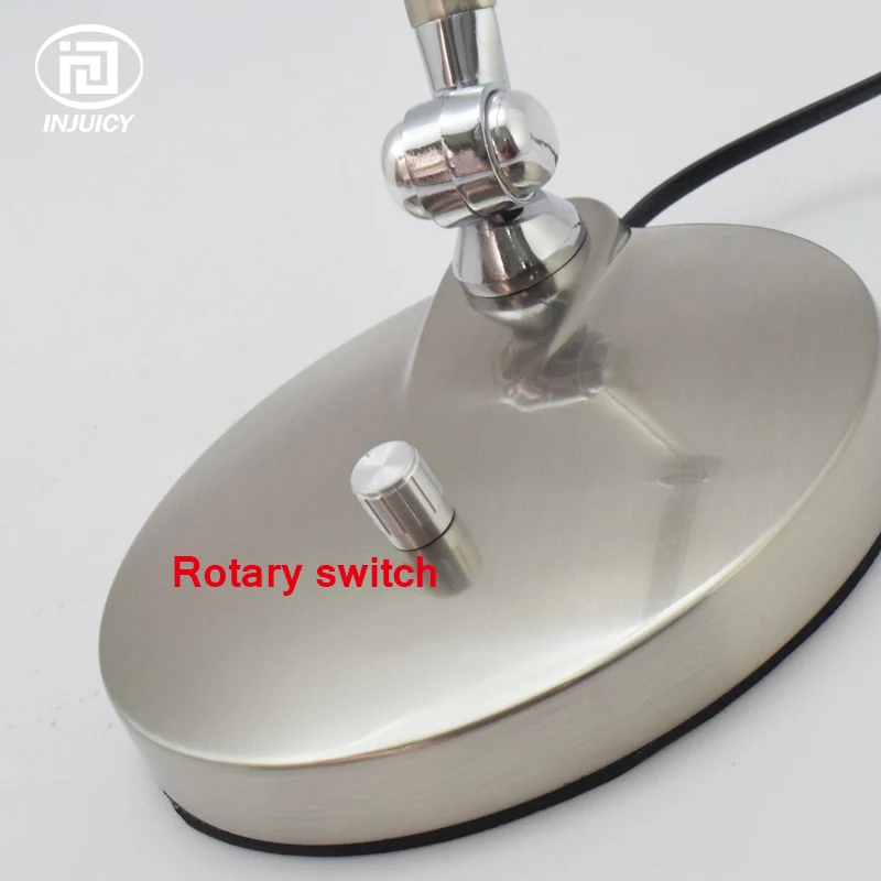 American Style Long Arm Folding LED Table Lights Hotel Computer Bedside Reading Eye Protection Rotary Switch Metal Desk Lamp | Лампы и