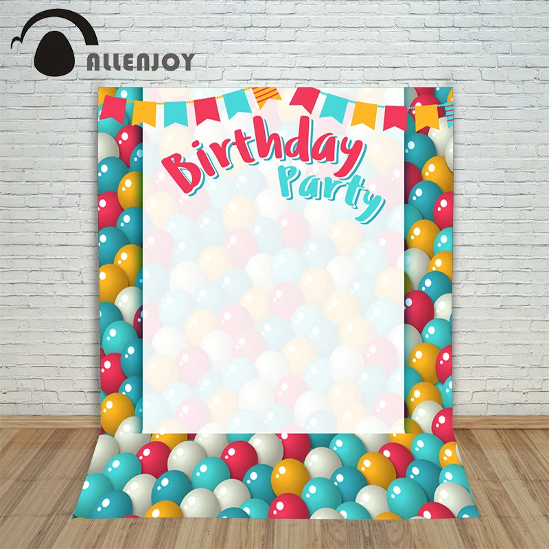 Allenjoy фото фон цвет шары Рамка-флаг праздник настроить день рождения Патри