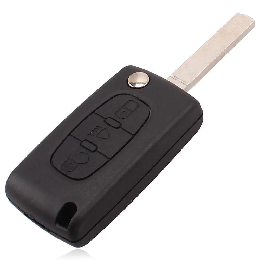 3 кнопки дистанционного входа Складной флип ключ Замена Брелок чехол для Citroen Peugeot