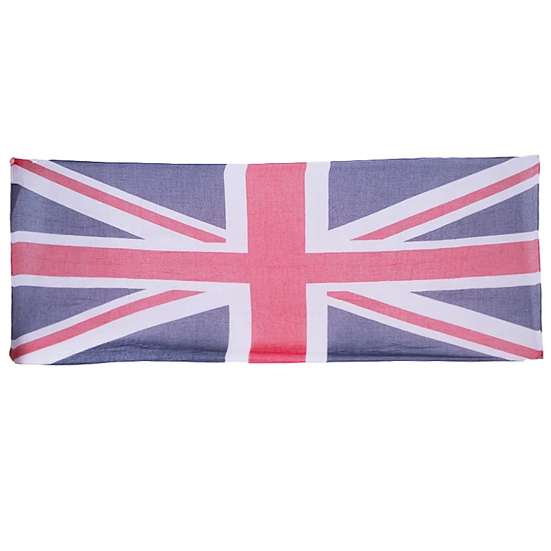 

2017 New Fashion Scarfs for Women Lightweight Blue England Flag Printing Polyester Long Scarfs 160*55cm