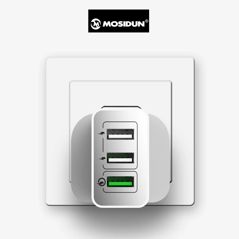 Универсальное быстрое зарядное устройство 3 0 UK PLUG USB для путешествий QC3.0