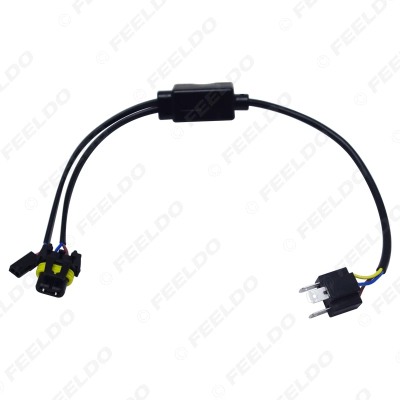 Биксеноновые HID лампы FEELDO 1 шт. упрощенные H4/9003/HB2 Hi/Lo реле жгут проводов контроллер