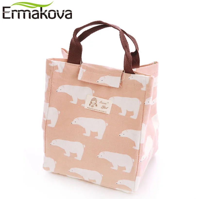 ERMAKOVA Ткань Оксфорд мешок для ланча многоразовые термо сумка мягкий охладитель