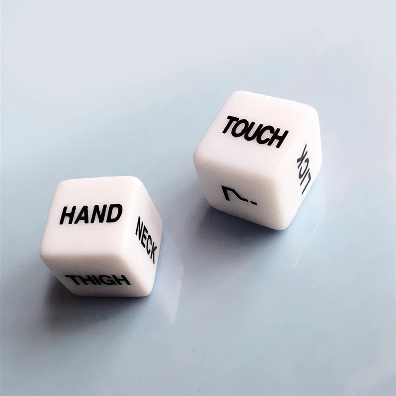 2 PCS Funny Sex Dice Romance Love Humor No Vibrator Party Gambling Adult Games Sex Toys Erotic Toys Craps Tube For Couples Pussy
